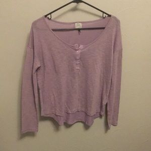 Long sleeve purple shirt